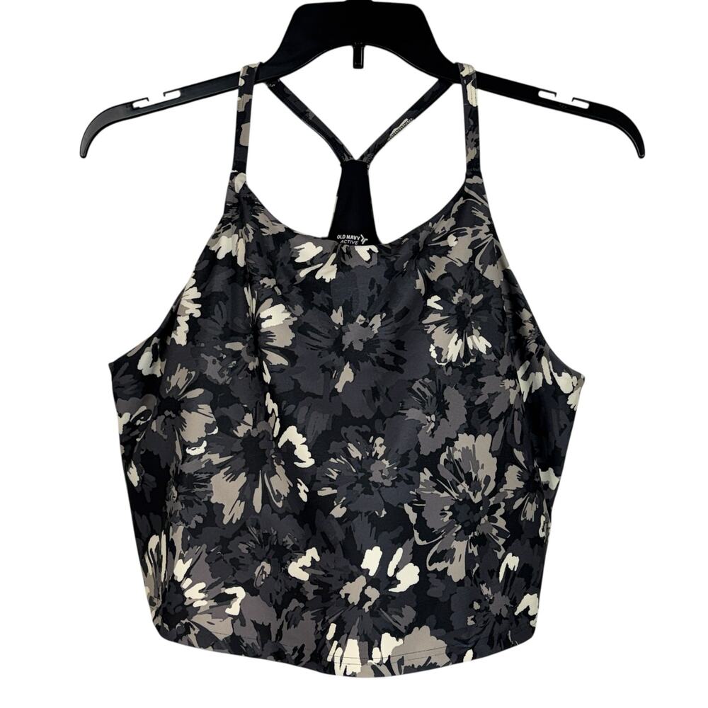 Old Navy 3X-Large Powersoft Crop Top Light Support Built-In Bra Racerback Padded